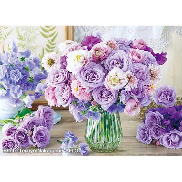 紫の花 フラワー 500ピース ジグソーパズル エレガントモーブ 500-321