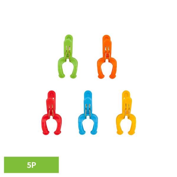 KC ロッドピンチ 5P 5個組 竿ビンチ ダブルバネ しっかり固定 耐久性 カラフル 風に強い KC ロッドピンチ 5P Kogure