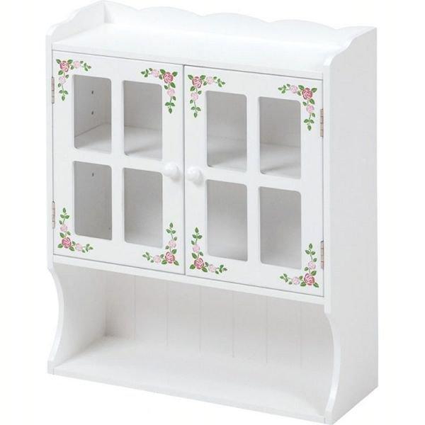 ※配送不可地域：北海道・沖縄県・離島・一部山岳地帯※特殊地域、配送不能区域など、発送方法に関してはメーカーより確認のご連絡をさせていただきます。予めご了承ください。（検索用：木製 ローズ柄 両面カウンター カウンターラック カウンター上収納...