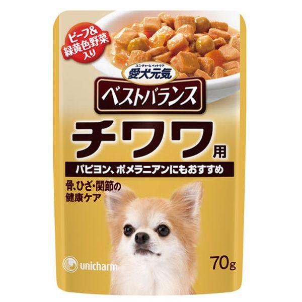 愛犬元気 ベストバランス パウチ チワワ用 ビーフ 緑黄色野菜 70g ドッグフード レトルトフード ウェットフード ユニチャーム Megastore Paypayモール店 通販 Paypayモール