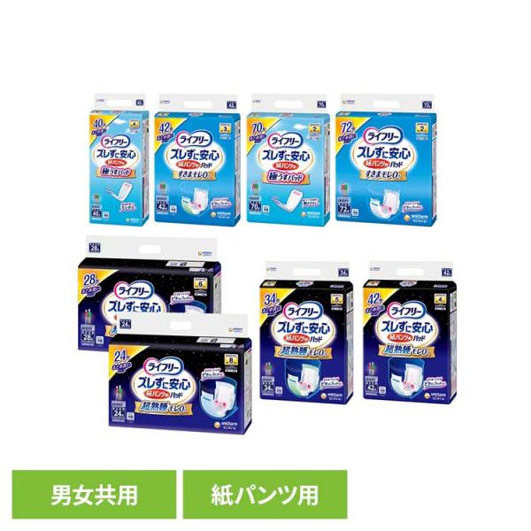 他サイト： ライフリー ズレずに安心 うす型紙パンツ専用尿とりパッド ユニ・チャームの商品画像