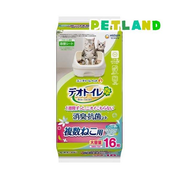 デオトイレ  複数ねこ用 消臭・抗菌シート ナチュラルガーデンの香り ( 16枚入 )/ デオトイレ取替シート