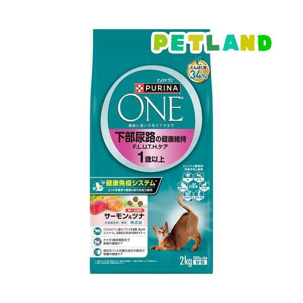 Purina ONE 下部尿路の健康維持サーモンツナ　2kg×4袋（計8kg） ピュリナワンキャット 下部尿路健康維持FLUTHサーモンツナ ( 2kg