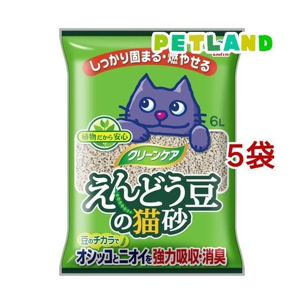 クリーンケア えんどう豆の猫砂 ( 6L×5袋セット ) : ペット