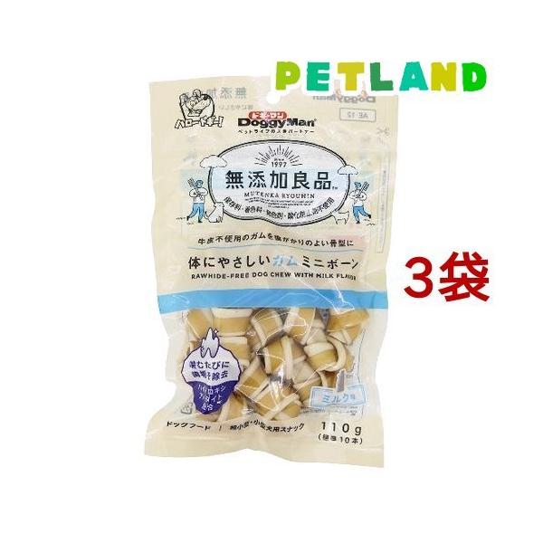 他サイト： ドギーマン 無添加良品 体にやさしいガム ミニボーン ( 110g*3袋セット )/ ドギーマン(Doggy Man)の商品画像