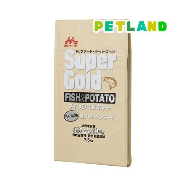 森永 スーパーゴールド フィッシュ＆ポテト7.5kg 未開封 お値下げしました スーパーゴールド フィッシュ＆ポテト 子犬・成犬用 ( 7.5kg