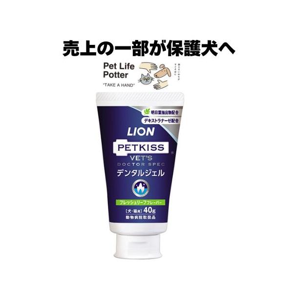 他サイト： 【売上の一部が保護犬へ】LIONベッツドクタースペックデンタルジェル フレッシュリーフフレーバー 犬猫用 40g 歯磨き粉の商品画像