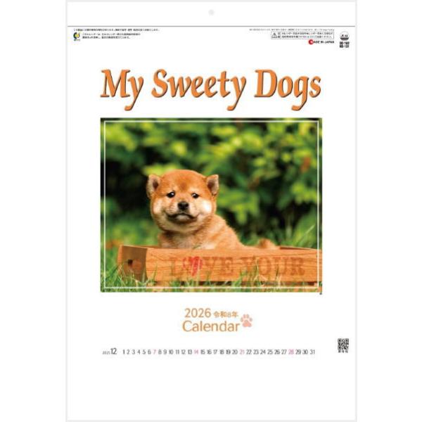 カレンダー 2026 壁掛け 犬 マイスウィーティードッグ (小) 人気の