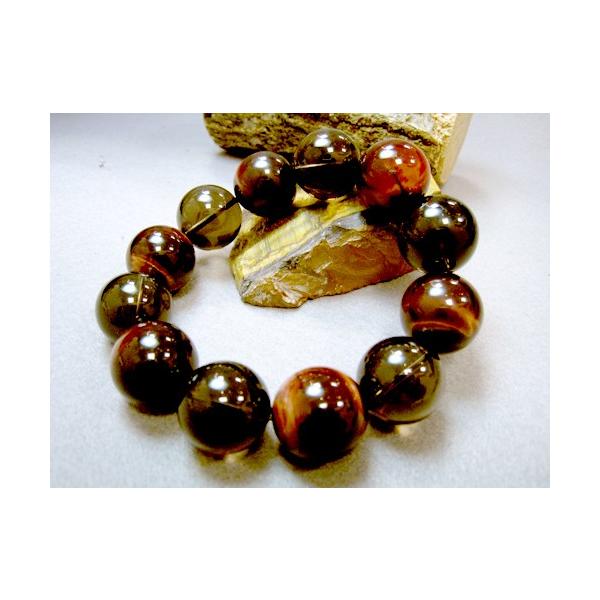 スモーキークオーツとゴールドタイガーアイと水晶！ズーンとくる！ レッドタイガーアイ（赤虎目石） スモーキークォーツ（煙水晶