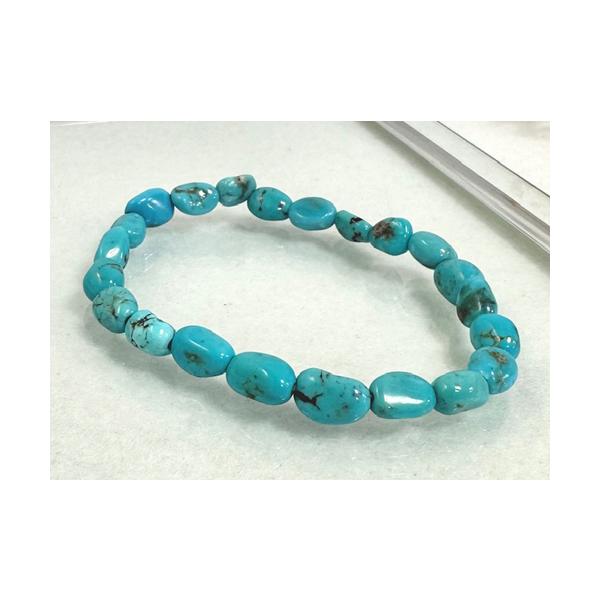 ターコイズ ブレスレット トルコ石 アメリカ コロラド州産 タンブル型