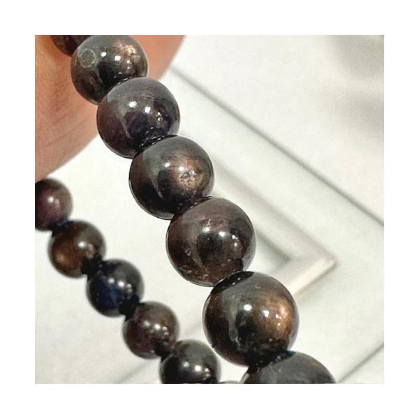 【9月SALE】ブラックスター サファイア ブレスレット 天然石 パワーストーン ブラック スター サファイア ブレスレット 8.5mm 17.5cm メンズM