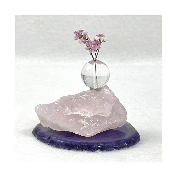 天然石 花 ドライフラワー パワーストーン 水晶 アゲート 瑪瑙 めのう