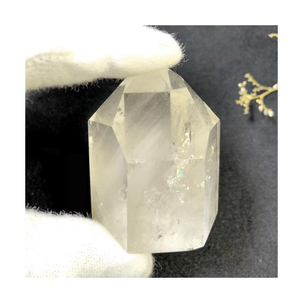 超透明　ファントム　虹入り水晶ポイント 超透明 ファントム 虹入り水晶ポイント