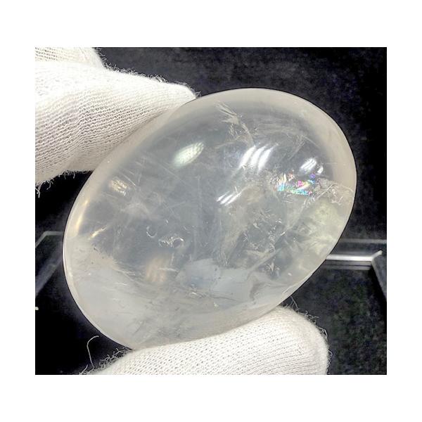 ファイヤクォーツ　握り石　125g NO.395 ヒマラヤ水晶 ヒマラヤ ムーンクォーツ タンブル 置き石 握り石 天然石