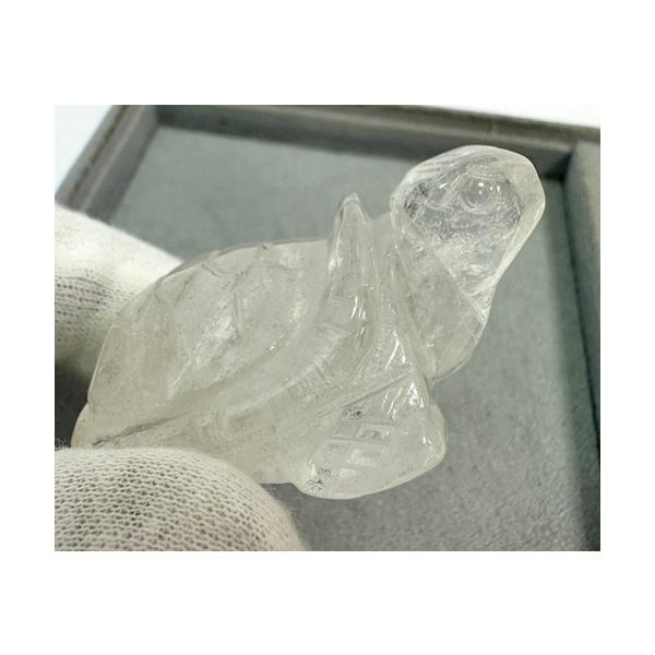 190g　甲羅が水晶のカメさん　鉱物彫刻　水晶　カメ　置物　彫刻　亀 190g 甲羅が水晶のカメさん 鉱物彫刻 水晶 カメ 置物 彫刻 亀