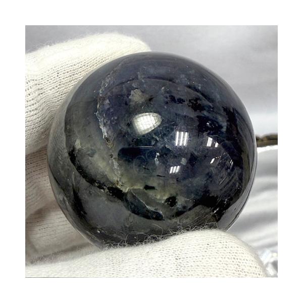 アイオライト 丸玉 スフィア 約42ミリ アクリル台付き 天然石