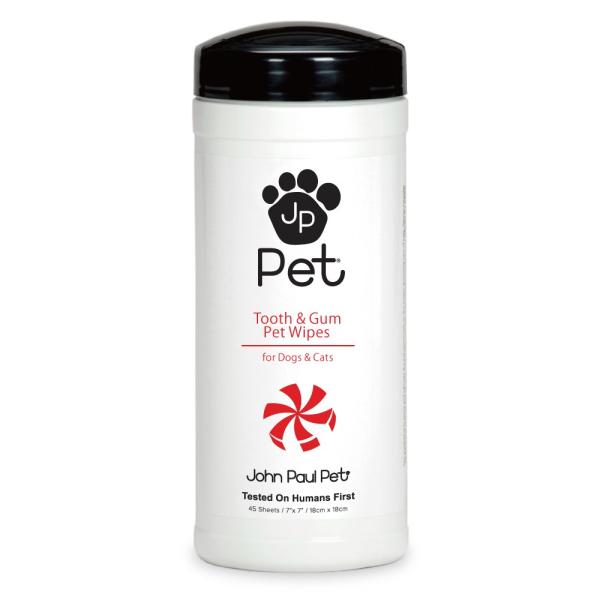 他サイト： 犬用 猫用 デンタルケア John Paul Pet ジョン・ポール・ペット 歯＆歯ぐきウェットシート 45枚入りの商品画像