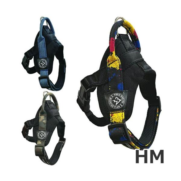 カワノ産業 マイスタープラス FIELDMASTER ヘッドイン HM ペイントBK/アーミーG/デニムB 犬用ハーネス 胴輪 散歩 お出かけ