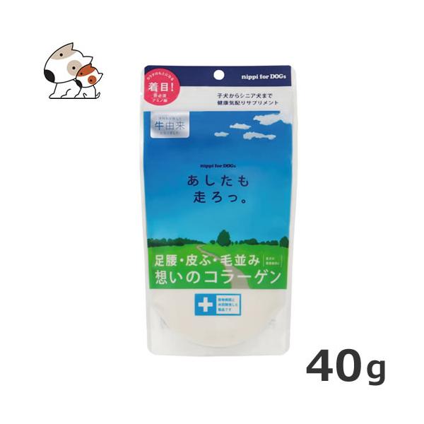 他サイト： 【メール便】ニッピ あしたも走ろっ。 犬用健康補助食 40g サプリメント ふりかけ 粉末 犬用 国産【牛由来】の商品画像