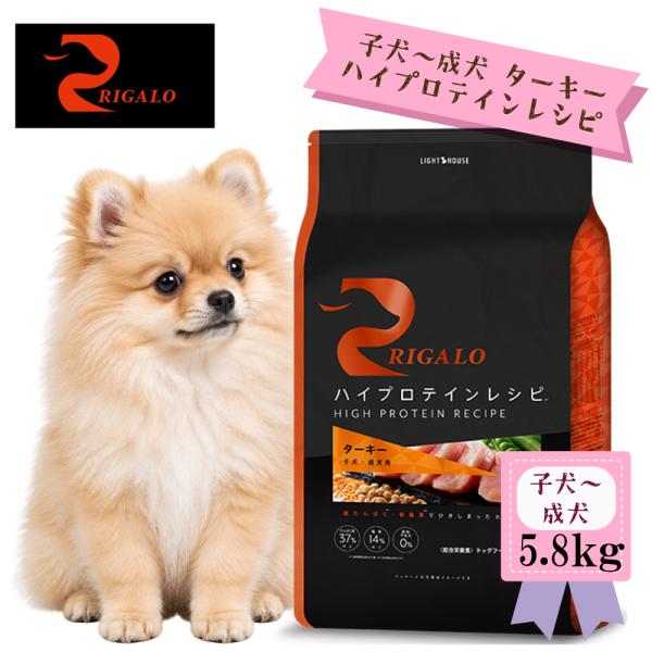 リガロ ハイプロテインレシピ 子犬成犬用 ターキー ５．８ｋｇ