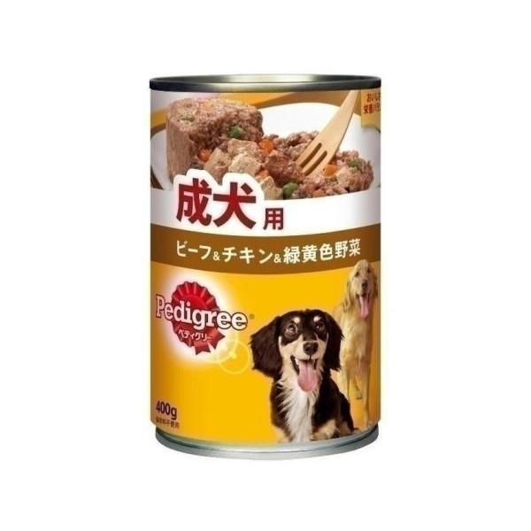 犬のウェットフード ペディグリー缶 成犬用 ビーフ＆チキン＆緑黄色野菜 400ｇ×24個(ケース販売) :r0301:ペット良品倶楽部ヤフー店 -  通販 - Yahoo!ショッピング