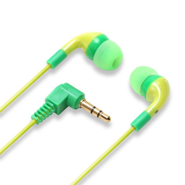 アウトレット 有線イヤホン ステレオ カナル型 イエロー 黄色