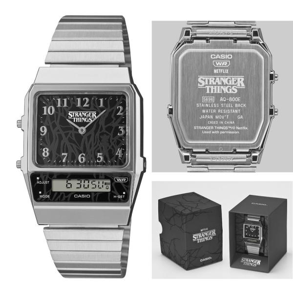 【予約商品キャンセル不可】 "CASIO CLASSIC” AQ-800EST-1AJR　STRANGER THINGSコラボレーション 001 ヴェクナ カシオ  アナデジ　ストレンジャーシングス