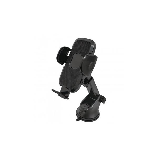ダッシュボードまたは、付属パーツを取り換えてエアコン吹き出し口へ装着できるスマートフォンスタンド。ホルダーは360度回転するので、縦横どちらでも使用できます。