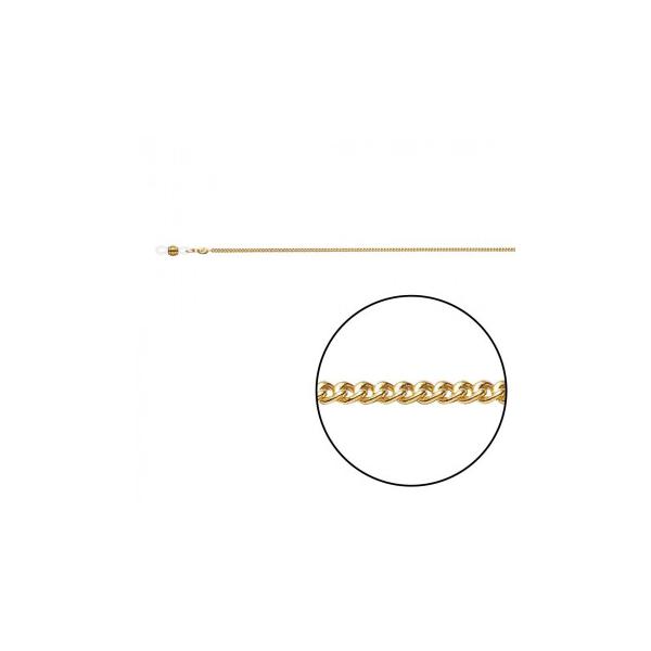 ゴールドカラーのメガネチェーンです。メガネをオシャレに彩ります。