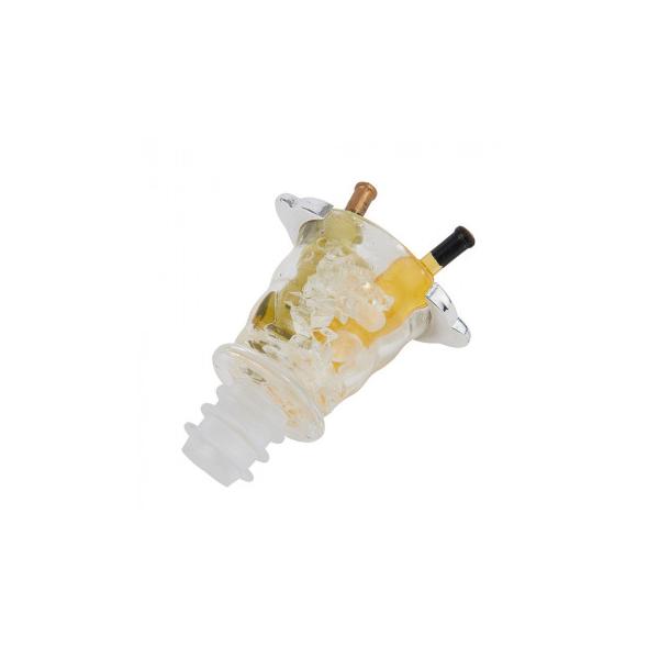 ワインクーラーに入ったワインがデザインされたユニークなボトルストッパー。ちょっとしたパーティーなどにピッタリです。ご自分用にはもちろん、大切な方へのギフトにもオススメです。