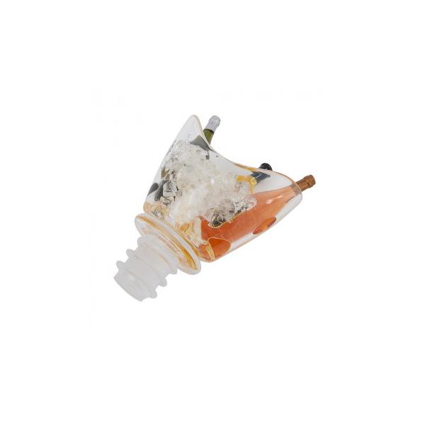 ワインクーラーに入ったワインがデザインされたユニークなボトルストッパー。ちょっとしたパーティーなどにピッタリです。ご自分用にはもちろん、大切な方へのギフトにもオススメです。