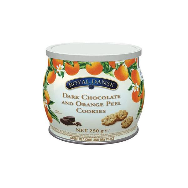 ロイヤルダンスク ダークチョコ＆オレンジピールクッキー 250g 12