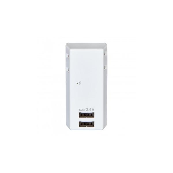 スマートフォンを2台同時充電可能!(USBポート)。iPhone、iPad、Androidスマートフォン/タブレットを充電可能です。接続された機器(iPhone、iPad、Android等)に対し、最適な出力を自動識別し、急速充電する自動識...