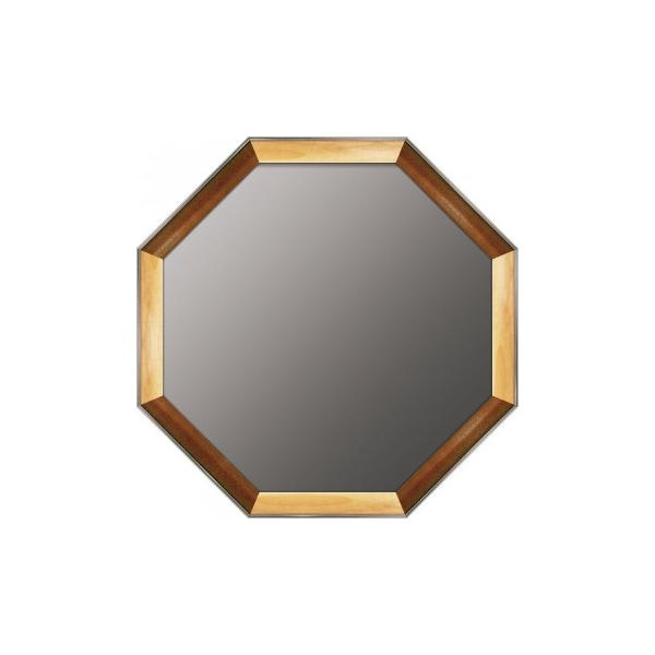 ロハステイスト溢れる木製フレームの側面にアルミを貼り付けた、ナチュラルモダンな装いのスタイリッシュなウォールミラー。