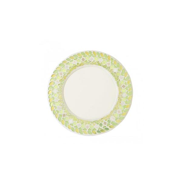 職人による手作業で1つ1つ丁寧にモザイクを組み合わせ縁どられたミラーです。