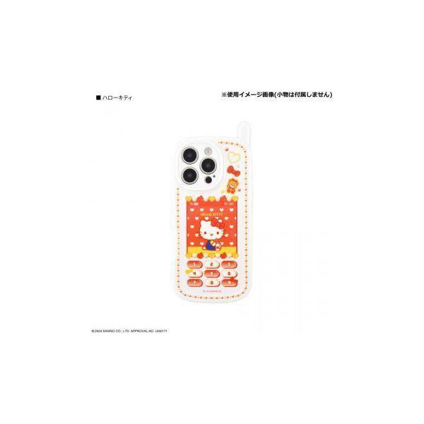 サンリオ iPhone16 Pro 対応 レトロガラケー風ケース KT.ハローキティ