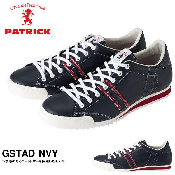 【新品】PATRICKレザースニーカー グスタード 日本製 靴レザーネイビー37 PATRICK スニーカー パトリック メンズ レディース GSTAD NVY