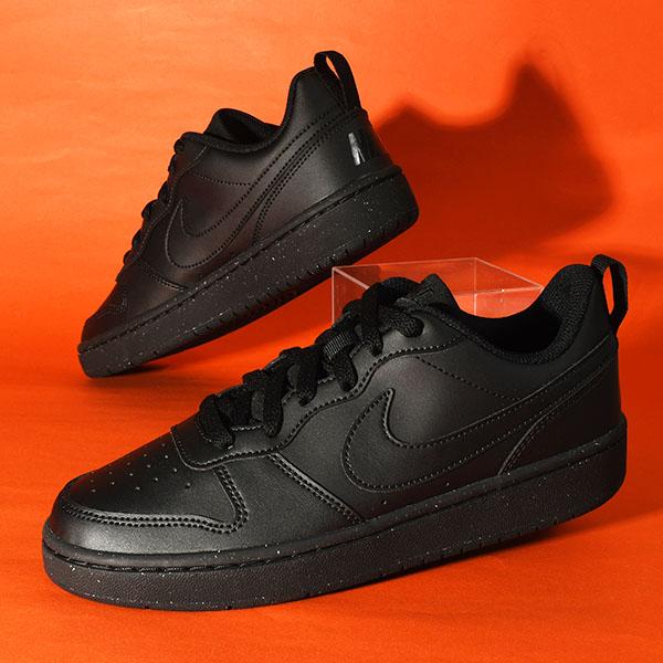 ナイキ 24 エアフォース GS トリプルブラック 黒 レディース キッズ NIKE（ナイキ） スニーカー キッズ レディース コート ボロー LOW