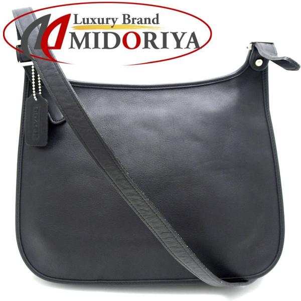 COACH ブラックレザーショルダーバッグ COACH ブラックレザー ショルダーバッグ