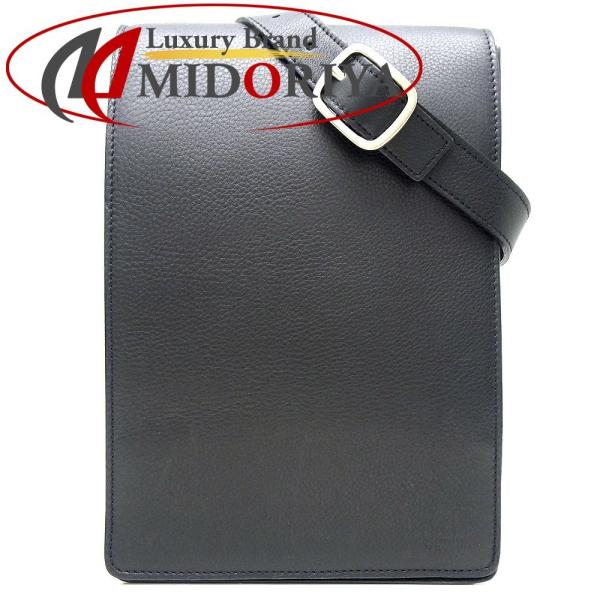 【美品】dunhill ダンヒル　黒レザーショルダーバッグ dunhill ダンヒル ショルダーバッグ 斜め掛け レザー 黒