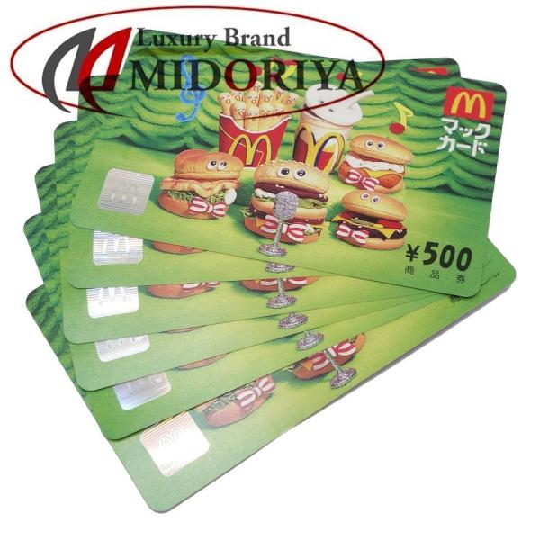 【普通郵便なら送料無料】マックカード 500円x6枚セット ☆未使用 コレクターズアイテム /080517