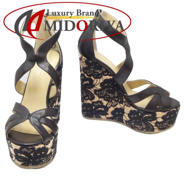 ジミーチュウ JIMMY CHOO ウェッジソール サンダル サイズ36 レザー