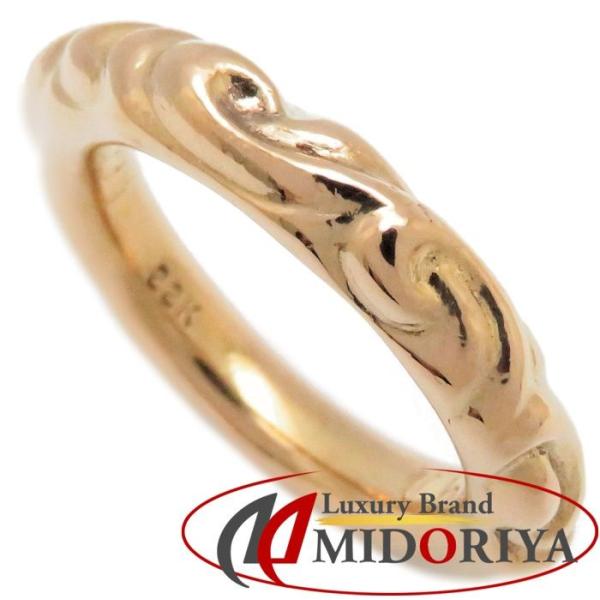 Hearts リング クロムハーツ 19号 スクロール イエローゴールド Chrome 中古 メンズアクセサリー 株式会社midoriya 22kyg Hearts Chrome バンド 指輪 本店はの