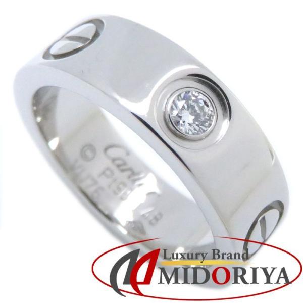 と*ん様 鑑定済 ダイヤ1カラットプラチナ950指輪 Cartier（カルティエ） ラブリング 1Pダイヤモンド Pt950 #48 8号