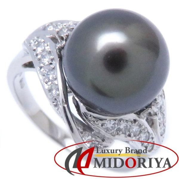 MIKIMOTO（ミキモト） ブラックパールリング Pt900 11号 ブラック