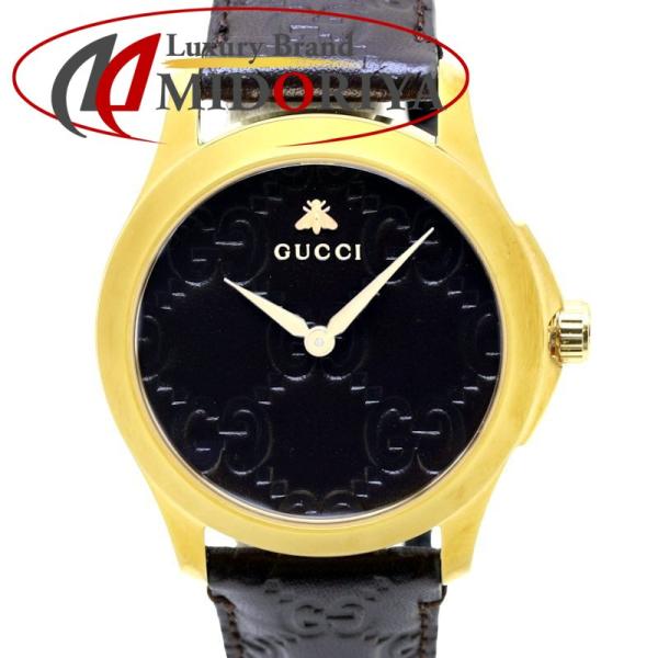 GUCCI（グッチ） Gタイムレス YA1264035 126.4 GP(ゴールドメッキ)x革