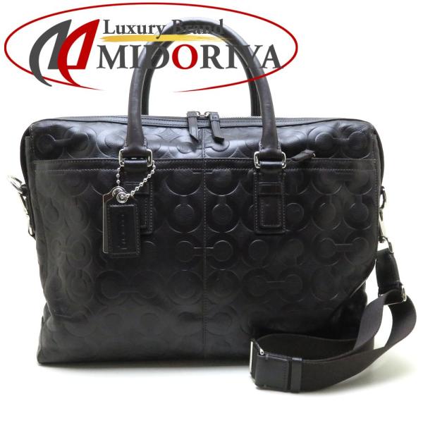 COACH ダークブラウン ビジネスバッグ COACH コーチ 70251 ビジネスバッグ 2WAY レザー ダークブラウン
