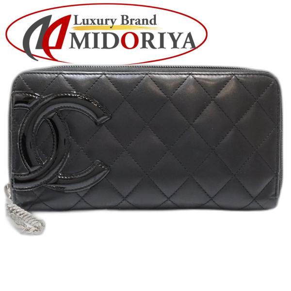【中古】CHANEL シャネル 長財布 A50078 ラウンドファスナーロングウォレット カンボンライン レザー ブラック ピンク レディース /181938 CHANEL（シャネル） 【中古】CHANEL 長財布 A50078 ラウンドファスナー