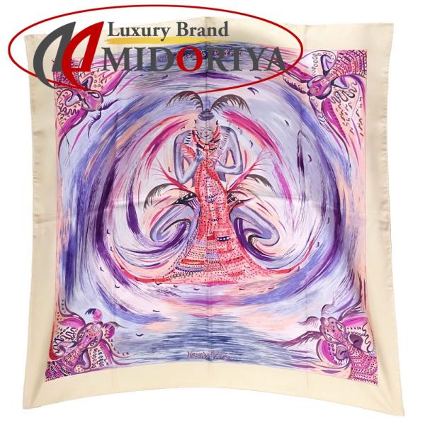 HERMES（エルメス） スカーフ カレ90 トゥルカナ族の真珠 シルク