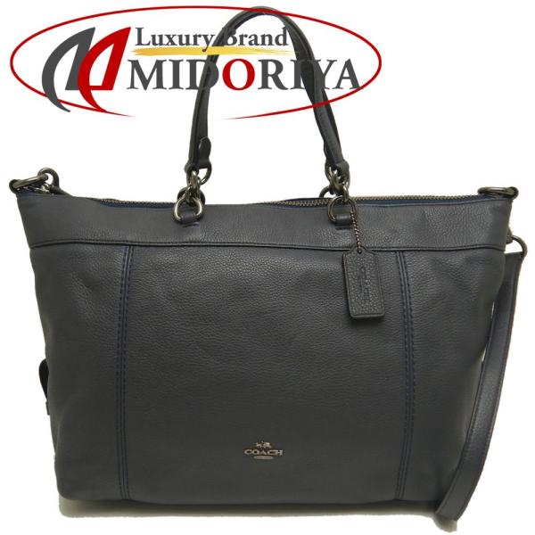 COACH（コーチ） F59325 2WAY トートバッグ レザー ネイビー